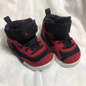 Jordan Pro Rx Baby shoes Sneakers Red and Black Size 5C Slip On Walking